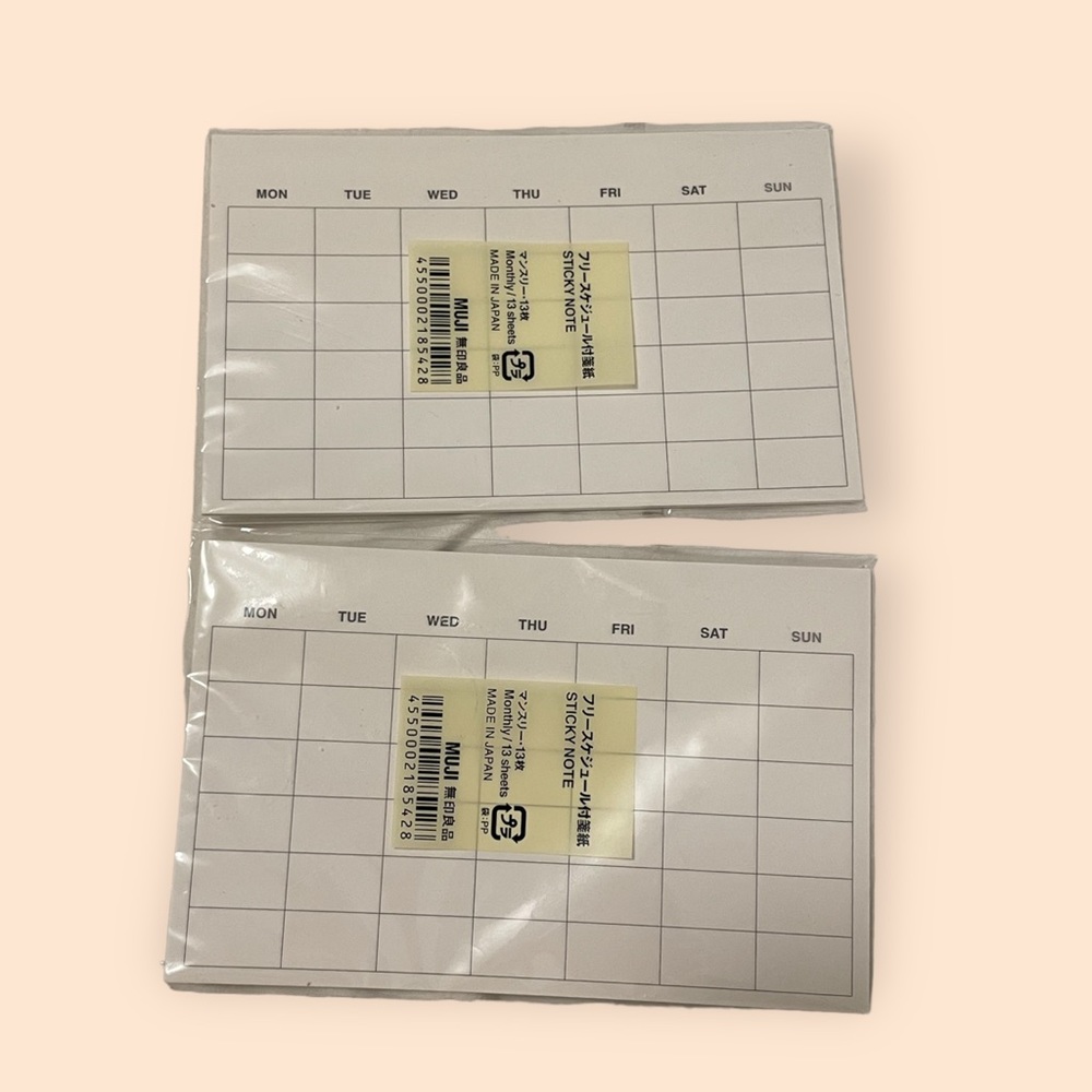 ✨ 3 for $20 ✨ muji sticky note calendars
